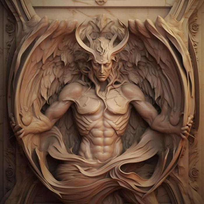 Characters (st lucifer 1, HERO_1637) 3D models for cnc